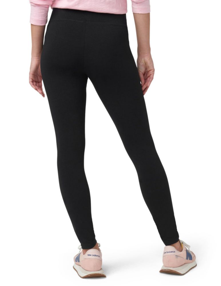 Leggings HUE de algodón con cintura ultra ancha - Negro - Talla M