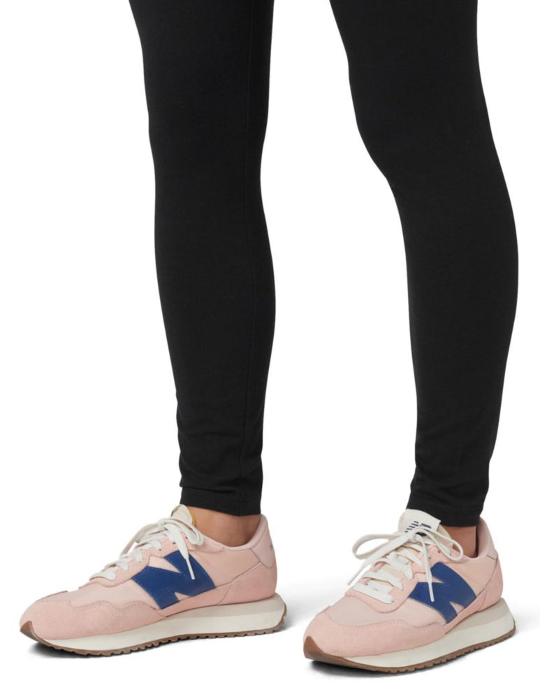 Leggings HUE de algodón con cintura ultra ancha - Negro - Talla M