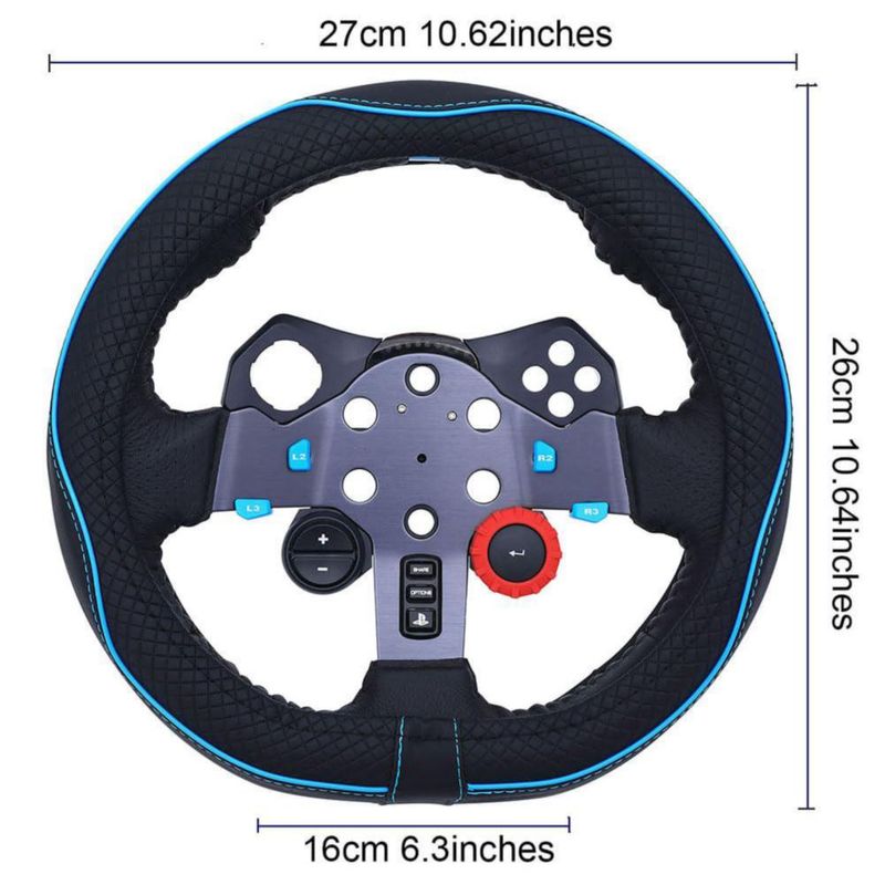 Cubierta para Volante DuoDuoBling 27 cm Negro y Azul