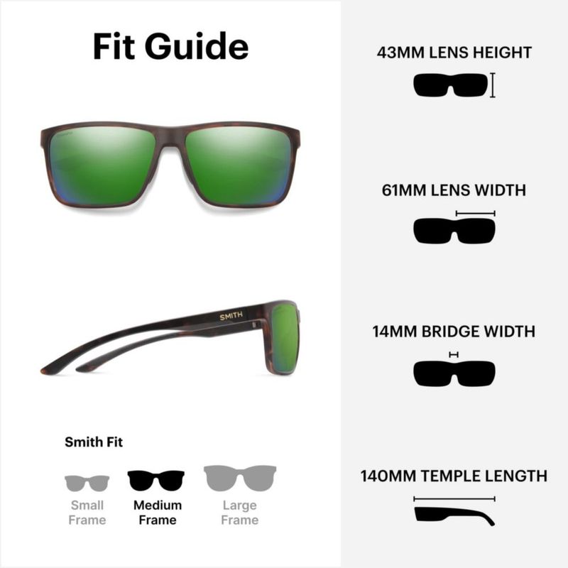 Gafas de Sol SMITH Riptide Verde Espejo Mate Tortuga