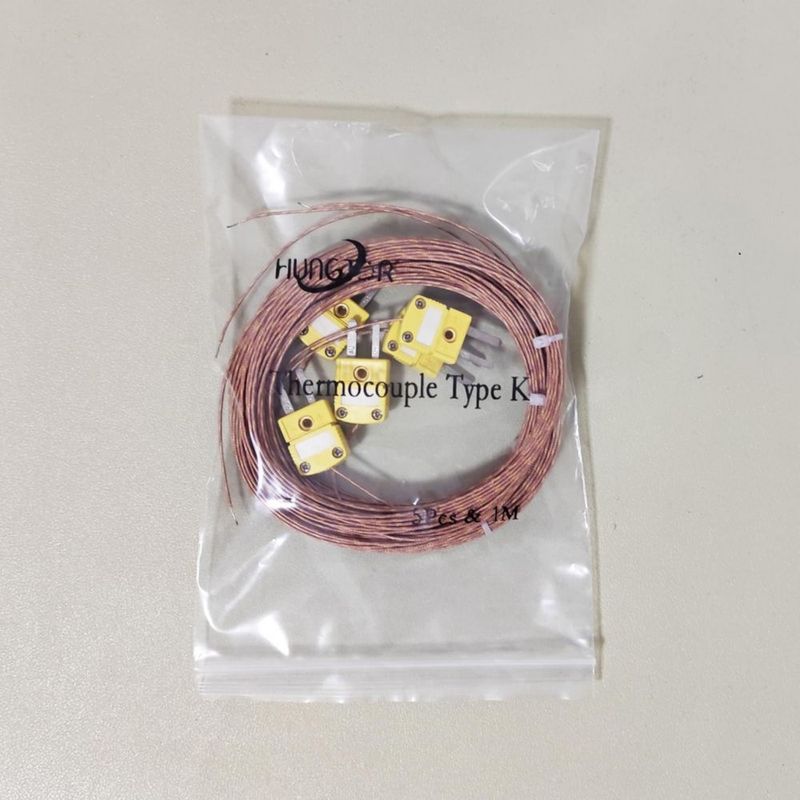 Termopar HUNGTOR tipo K de 1 m -50 °C a 482 °C – Pack de 5