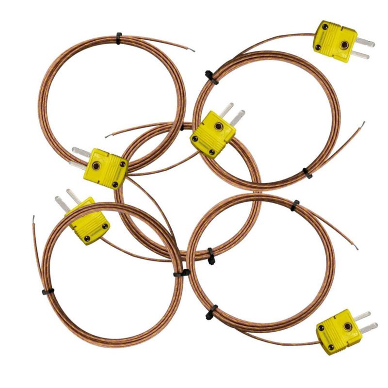 Termopar HUNGTOR tipo K de 1 m -50 °C a 482 °C – Pack de 5