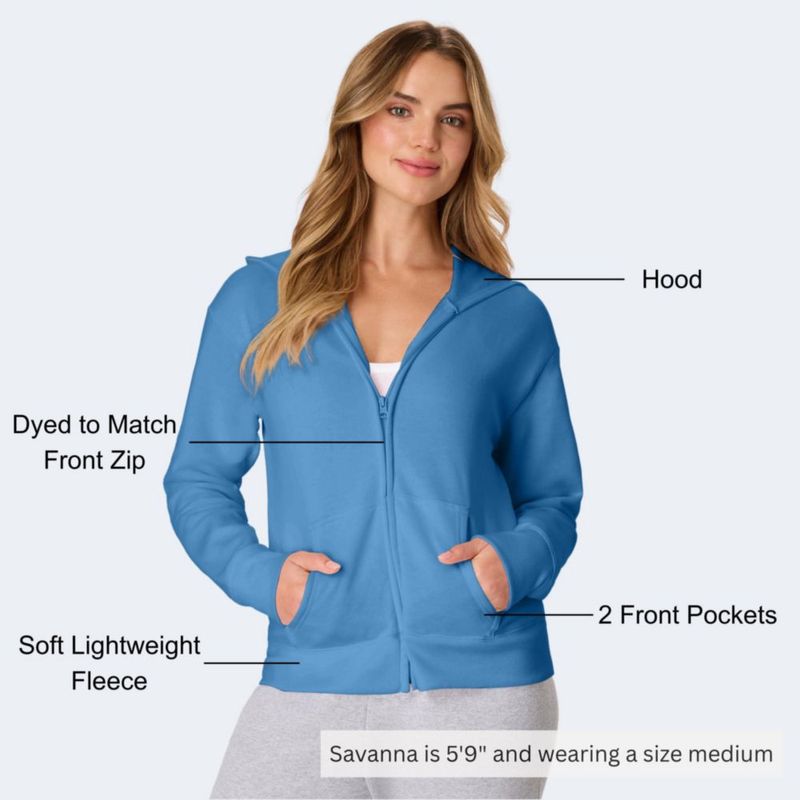 Sudadera Hanes EcoSmart de felpa con cremallera completa