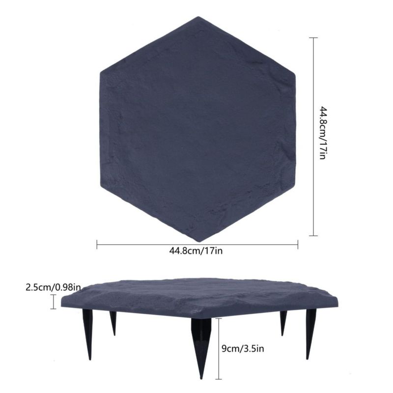 Juego de 4 piedras de paso MARCHROSE 39 cm para exteriores