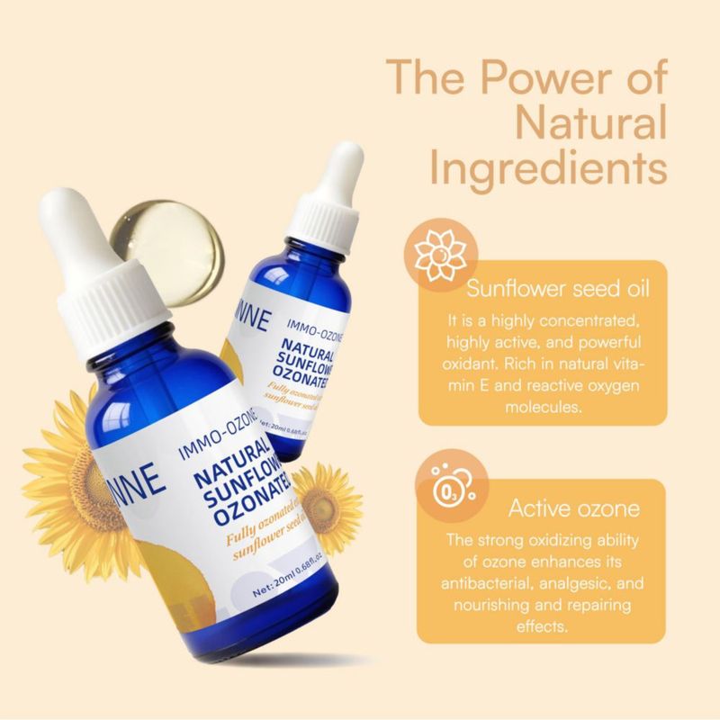 Aceite de Girasol Ozonado IMMOONNE 20 ml para Cuidado de la Piel