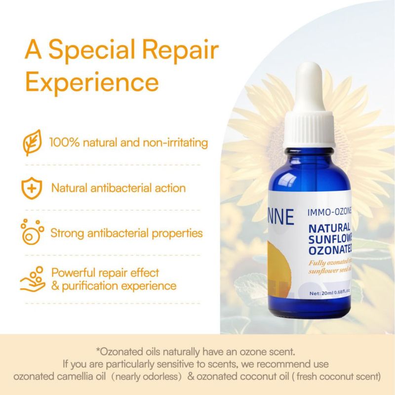 Aceite de Girasol Ozonado IMMOONNE 20 ml para Cuidado de la Piel