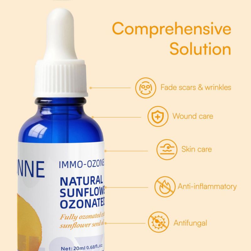 Aceite de Girasol Ozonado IMMOONNE 20 ml para Cuidado de la Piel