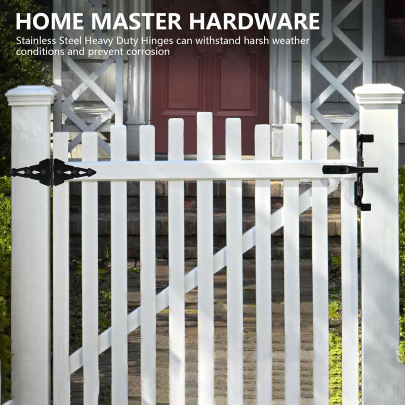 Bisagras para portón HOME MASTER HARDWARE 20 cm negras paquete de 6