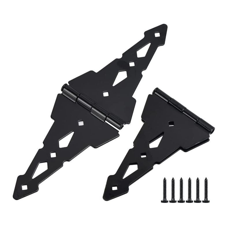 Bisagras para portón HOME MASTER HARDWARE 20 cm negras paquete de 6