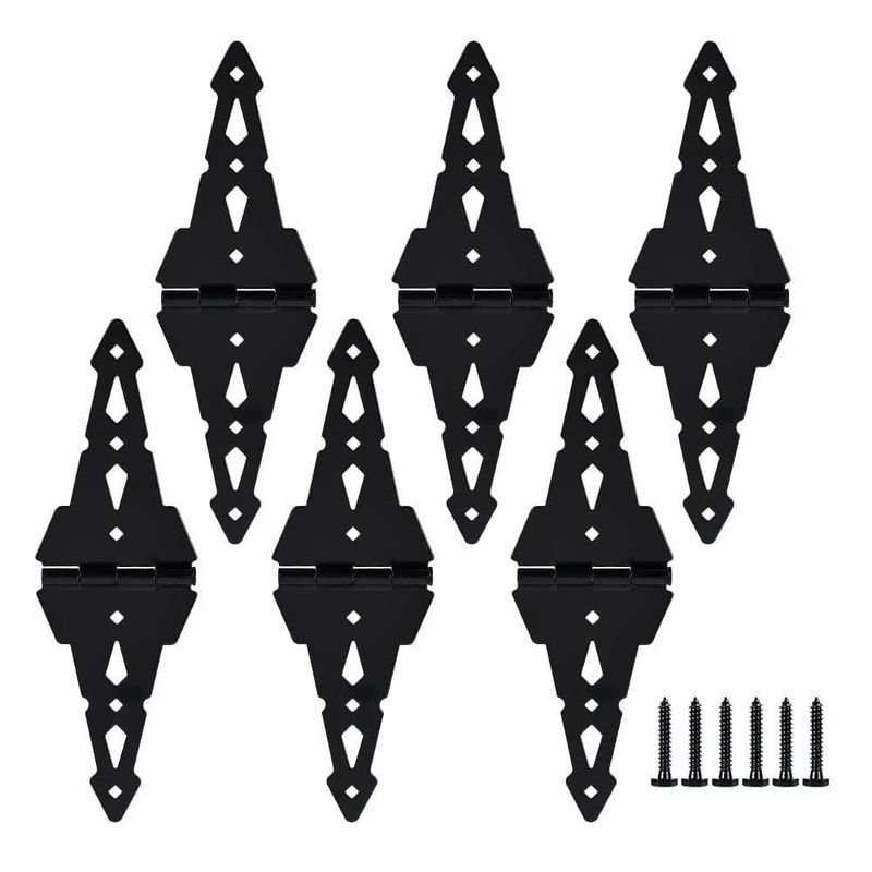 Bisagras para portón HOME MASTER HARDWARE 20 cm negras paquete de 6