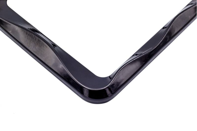Marco para placa de matrícula Creathome 33x17 cm negro de aleación de zinc