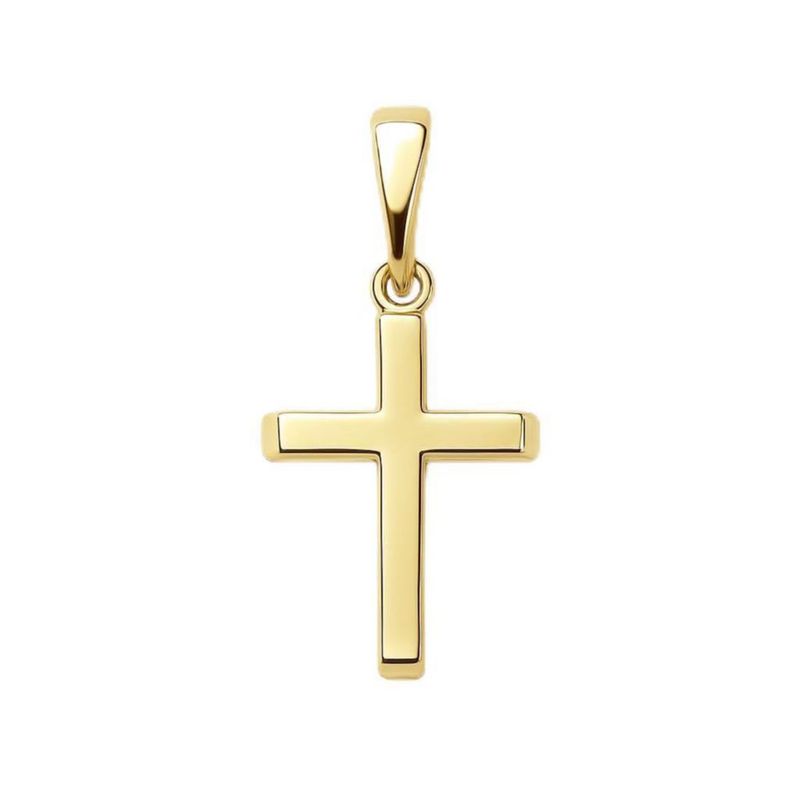 Colgante de Cruz Minimalista Chapado en Oro GLD