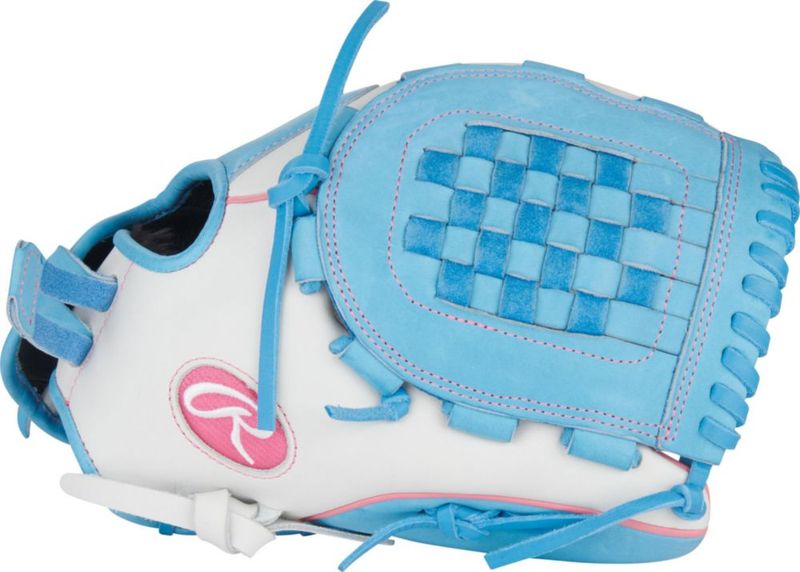 Guante de Softball Rawlings 32 cm para mano derecha blanco/azul