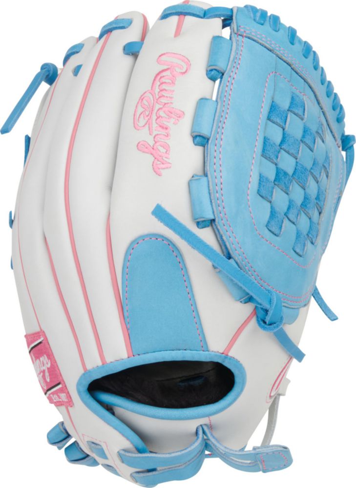 Guante de Softball Rawlings 32 cm para mano derecha blanco/azul