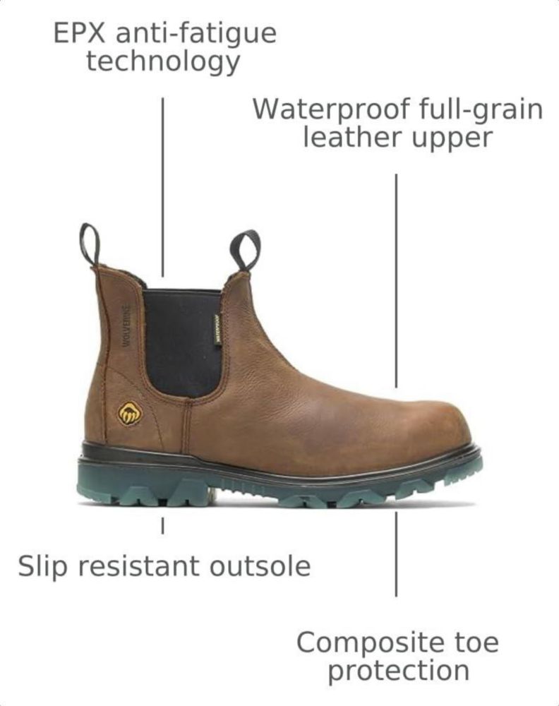 Bota Wolverine I-90 Impermeable talla 13 extra ancha EE. UU.