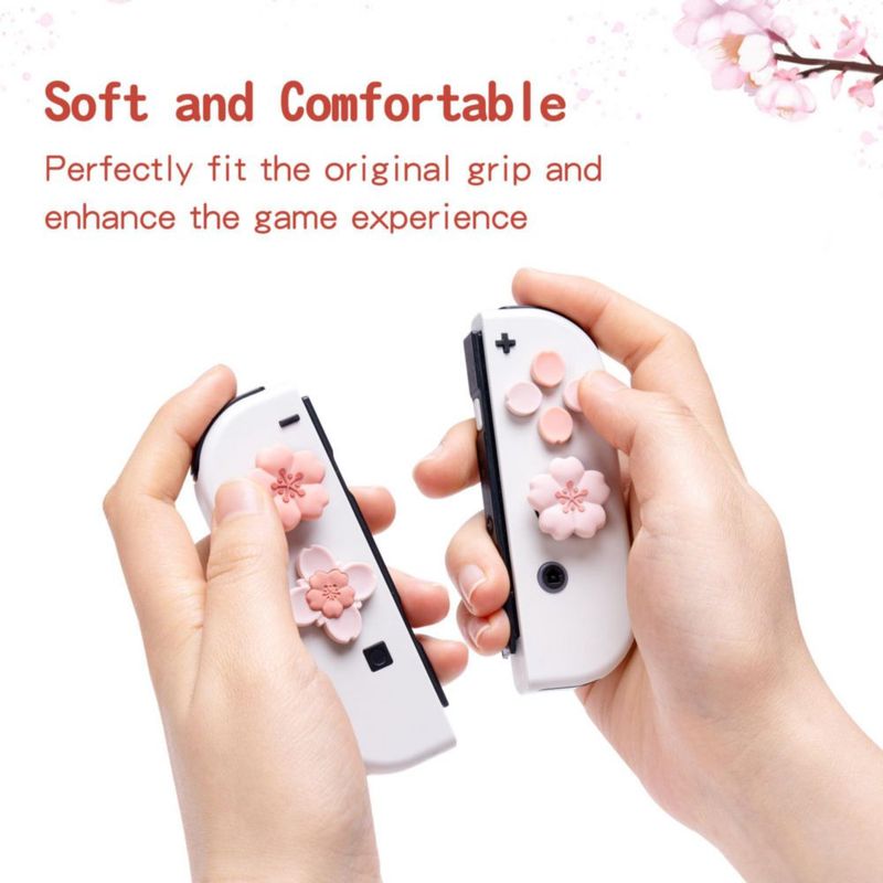 Juego de Caps de Botón de Silicona GeekShare para Switch con Motivo Sakura