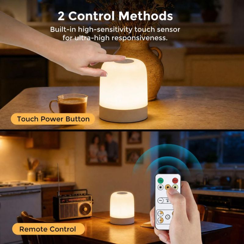 Luz nocturna HBOOR 3600 mAh regulable 3 colores
