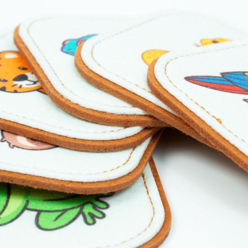 Juego de Memoria Jungle Pals de Fieltro – 16 piezas (Peapod Play)