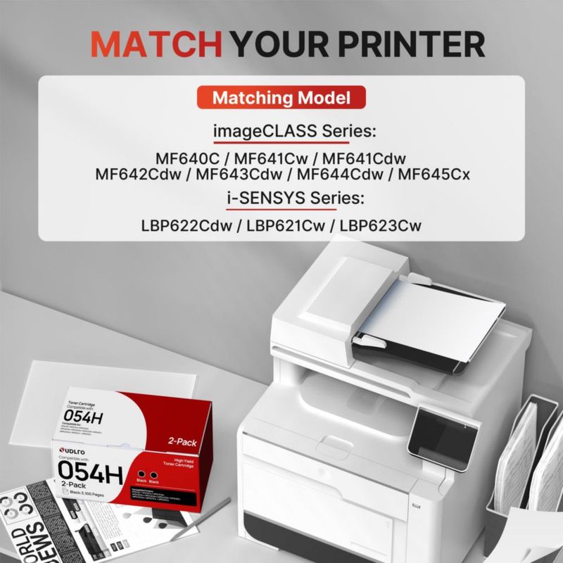 Tóner SUDLTO 054H negro 2 unidades para Canon MF642Cdw