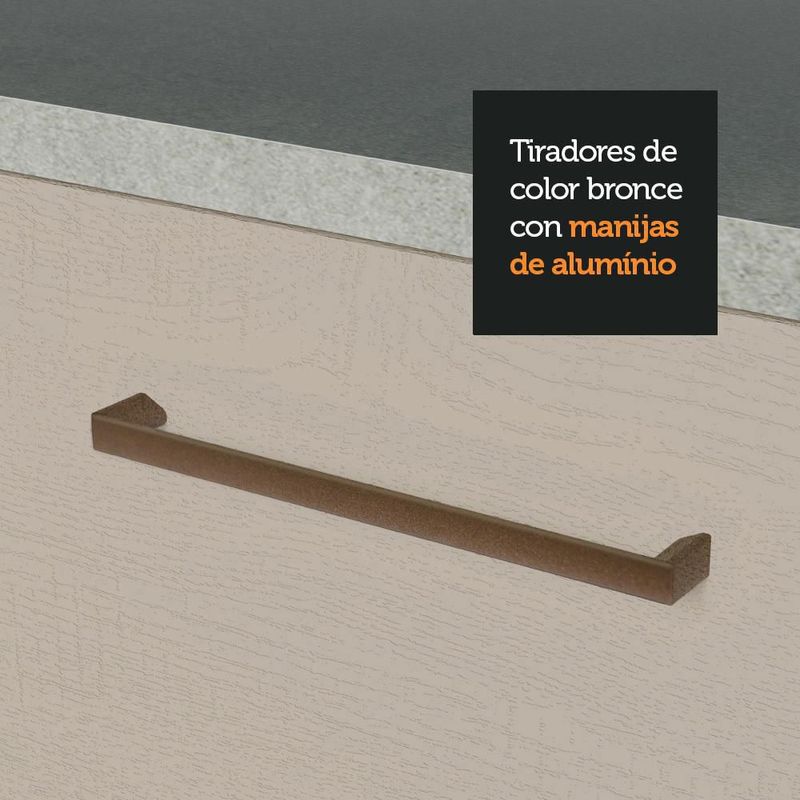 Gabinete bajo bufetera madesa agata 150cm con encimera bc 03