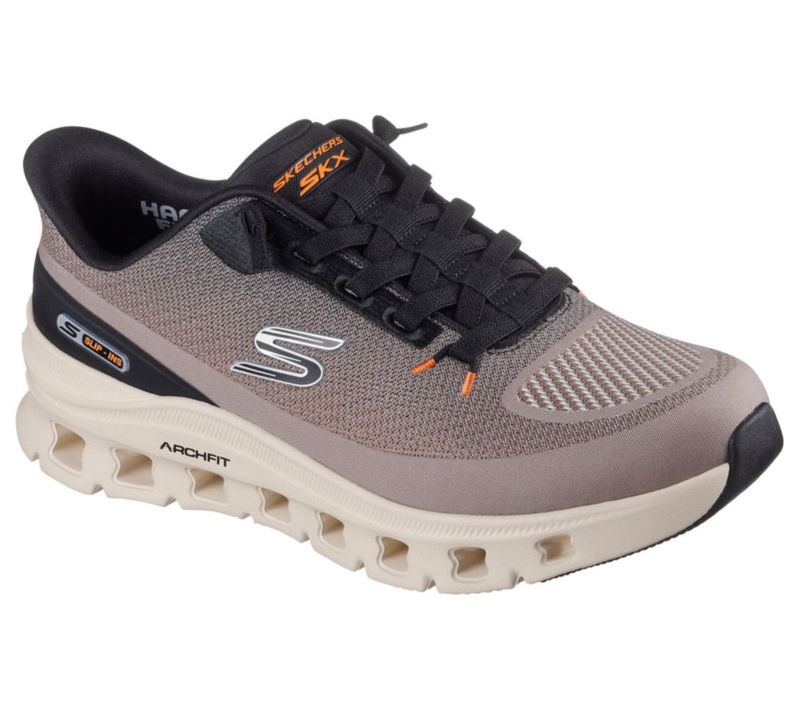 Zapatillas Skechers Arch Fit Glide-Step Pro color Taupe/Negro talla 11