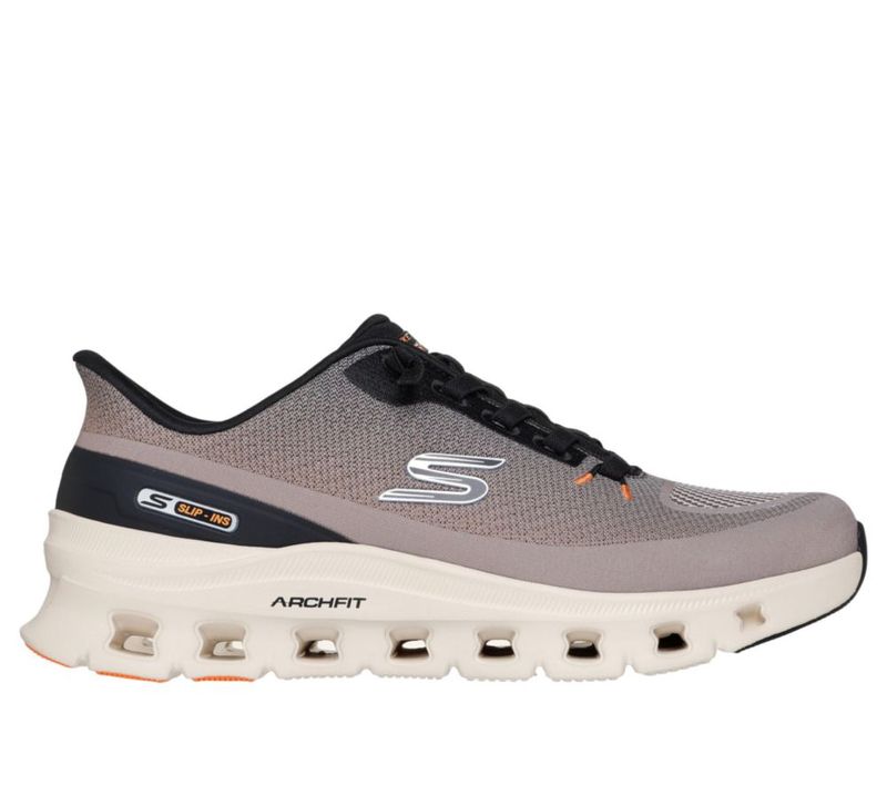 Zapatillas Skechers Arch Fit Glide-Step Pro color Taupe/Negro talla 11