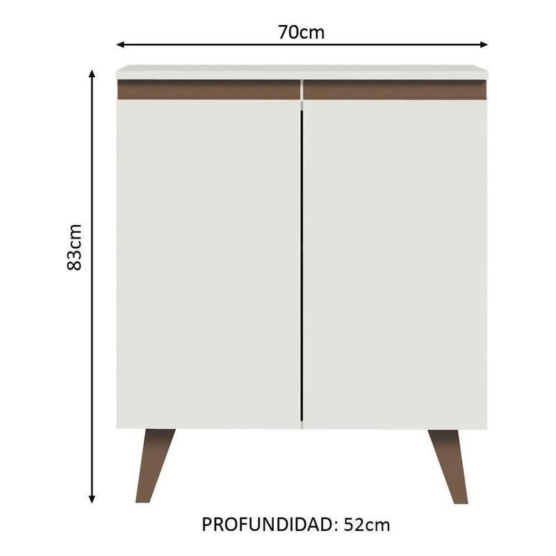 Gabinete bajo cocina madesa reims 70cm bb