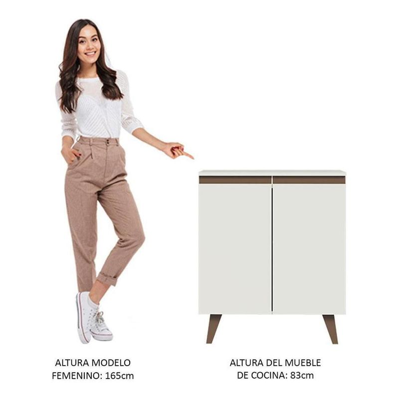 Gabinete bajo cocina madesa reims 70cm bb
