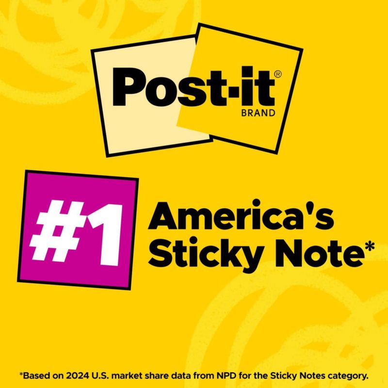 Post-it Notas adhesivas Super Sticky 5 cm Amarillo - 10 blocs