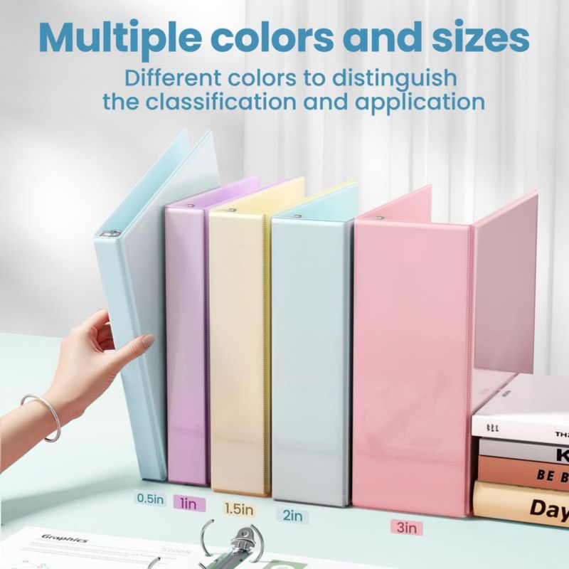 Carpeta de 3 anillas SUNEE 76 cm Azul pastel 1 unidad