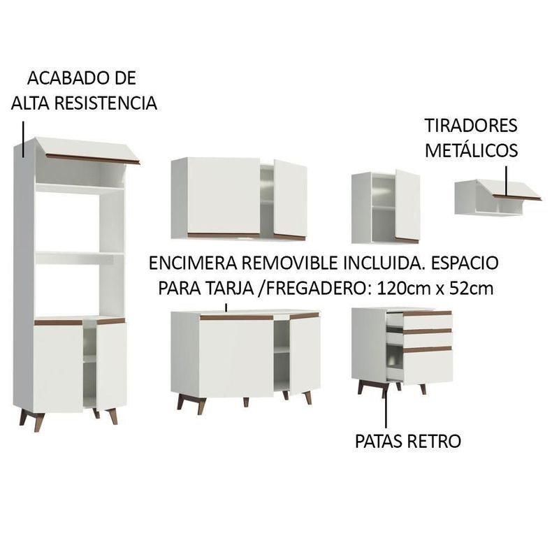 Cocina integral completa modular madesa reims 320cm bb 10
