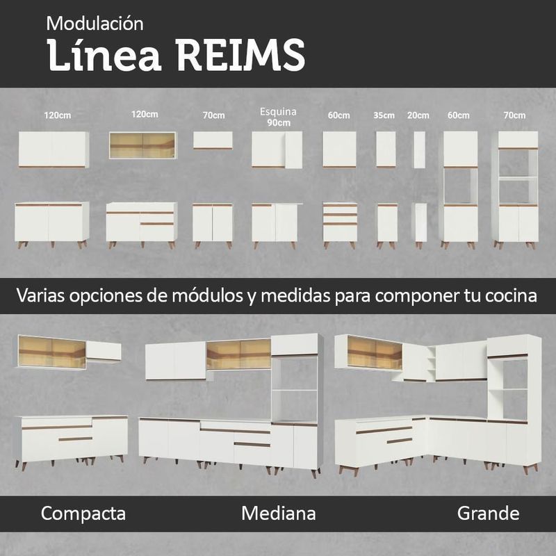 Cocina integral completa modular madesa reims 320cm bb 10