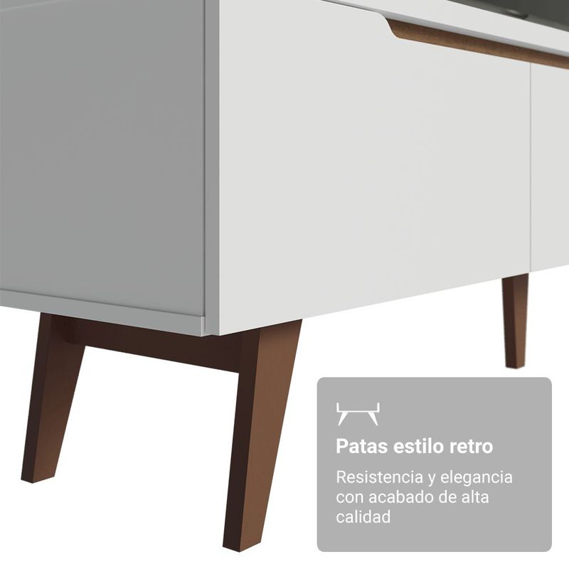 Mueble mesa para tv rack madesa reims hasta 75' blanco 1