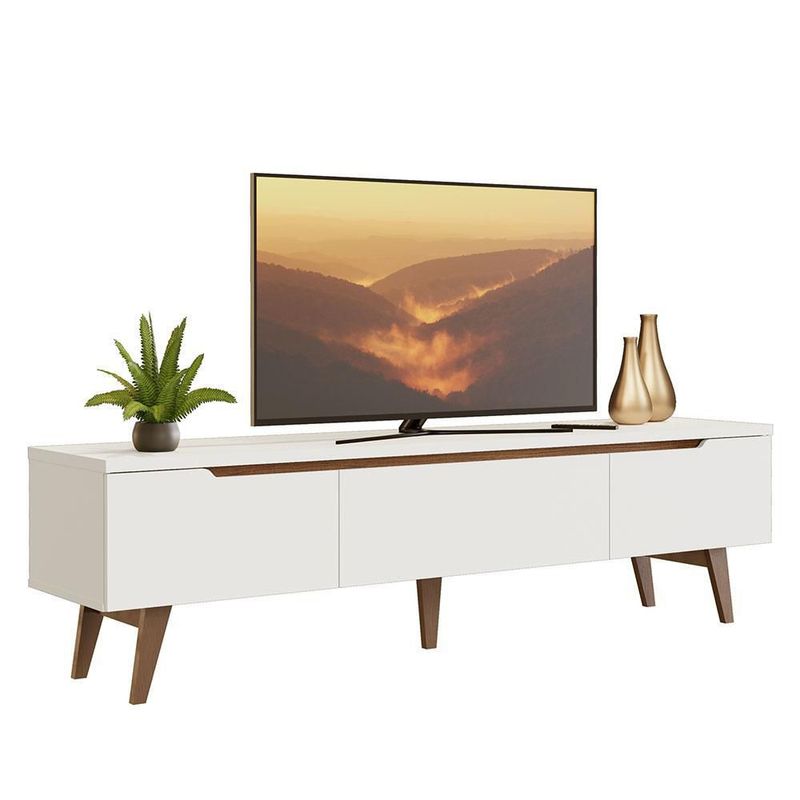 Mueble mesa para tv rack madesa reims hasta 75' blanco 1