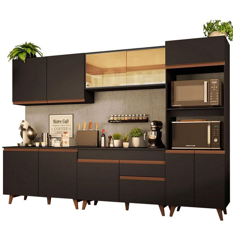 Cocina integral completa modular madesa reims 310cm negro 02