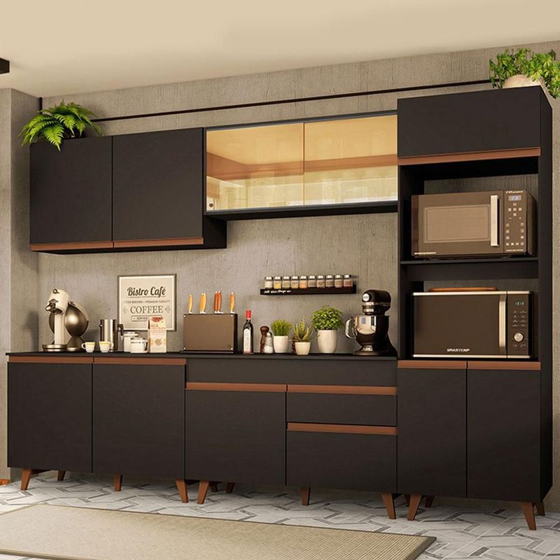Cocina integral completa modular madesa reims 310cm negro 02