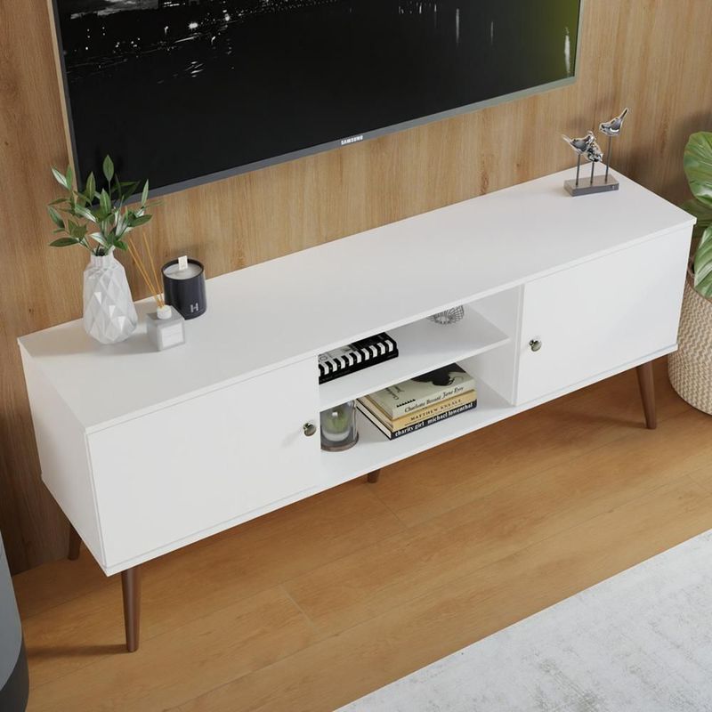 Mueble mesa para tv rack madesa 2 puertas hasta 65 blanco 02