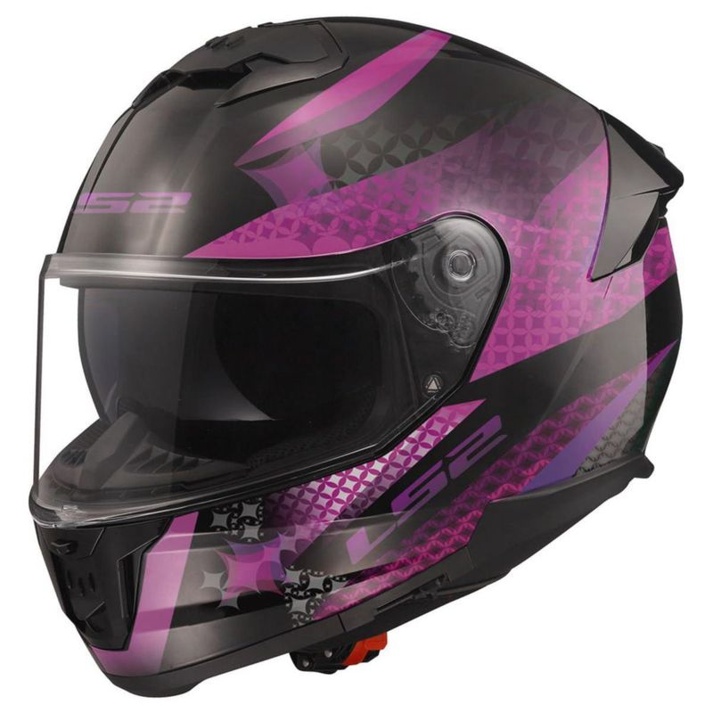 Casco integral LS2 Stream II talla pequeña negro/rosa