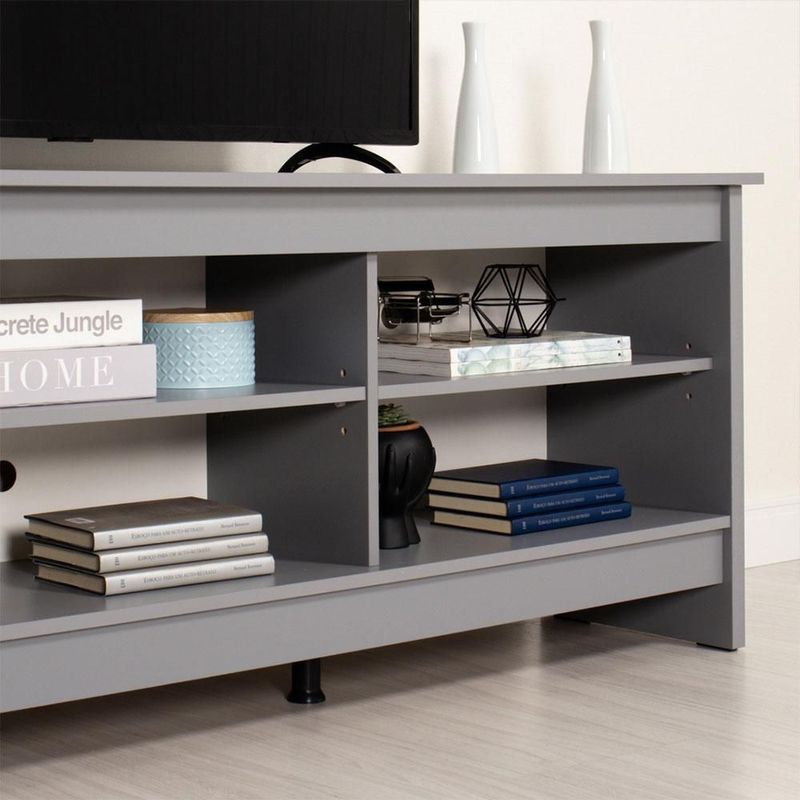 Mueble mesa para tv rack madesa 6 espacios hasta 80 gris