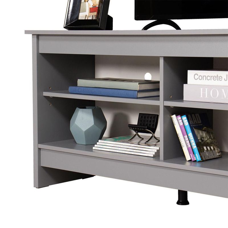 Mueble mesa para tv rack madesa 6 espacios hasta 80 gris