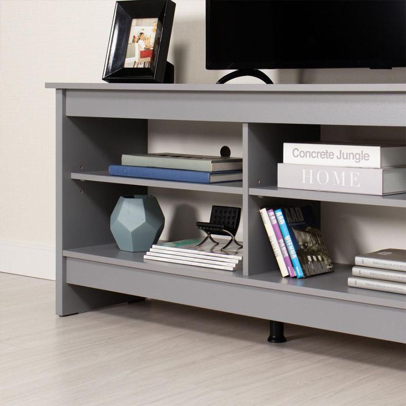 Mueble mesa para tv rack madesa 6 espacios hasta 80 gris