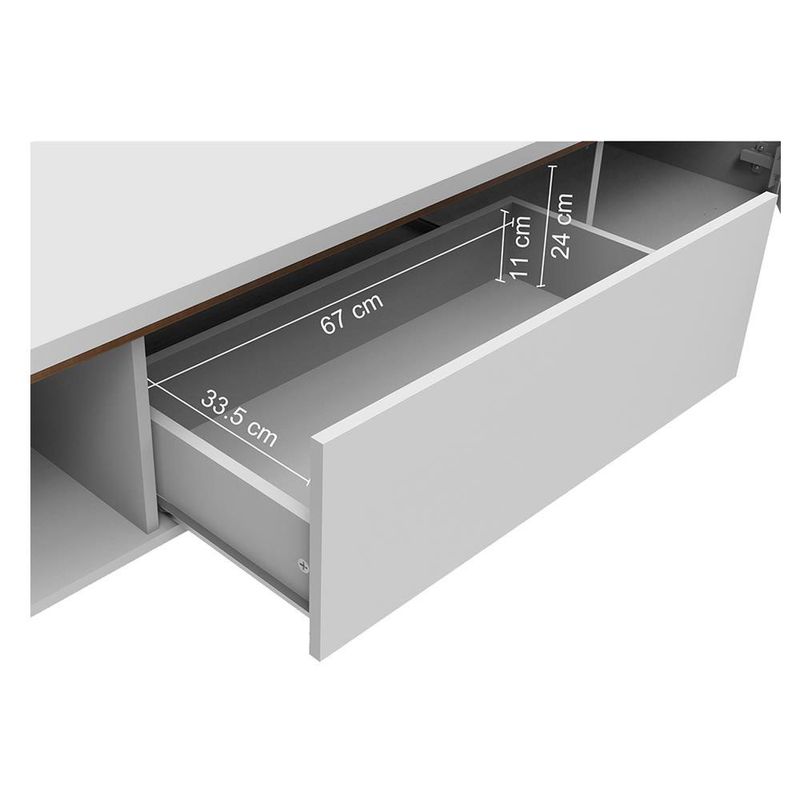 Mueble mesa para tv rack madesa doha hasta 80' blanco