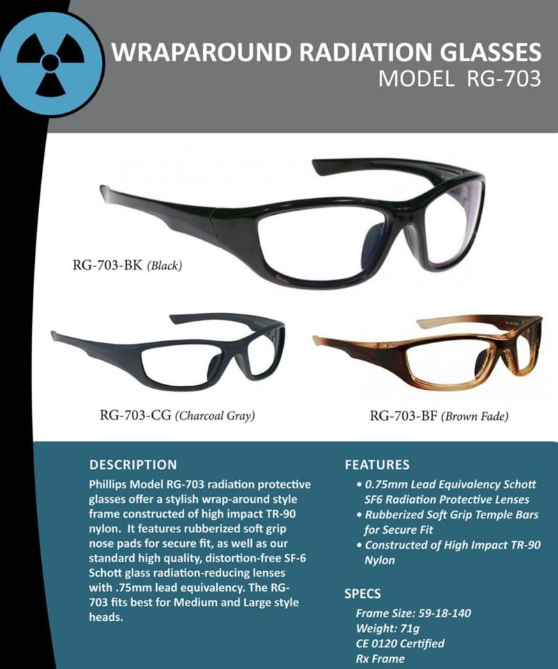 Gafas de Seguridad contra Radiación Phillips Safety RG-703 Negro