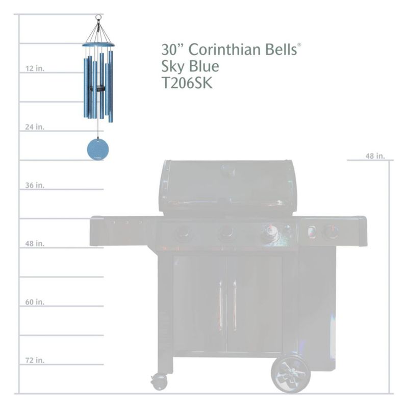 Campanario de Viento Corinthian Bells 76 cm Azul Celeste de Aluminio