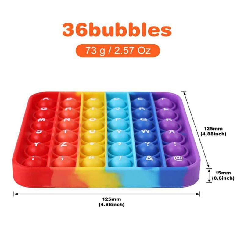Juguete Antiestrés AK-SHIP 125 cm Letras y Números Arcoíris