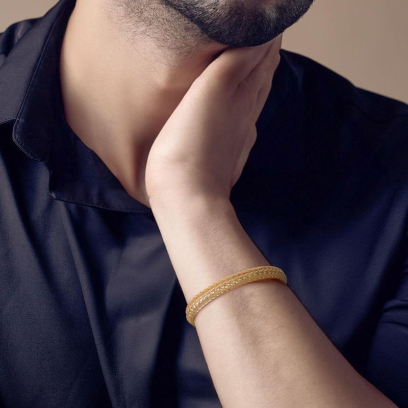 Pulsera BENOITE bañada en oro de 14K para mujer 6.5-9 pulgadas