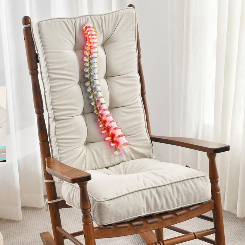 Cojín SUNROX para Silla Mecedora - Juego de 2 Piezas Color Crema