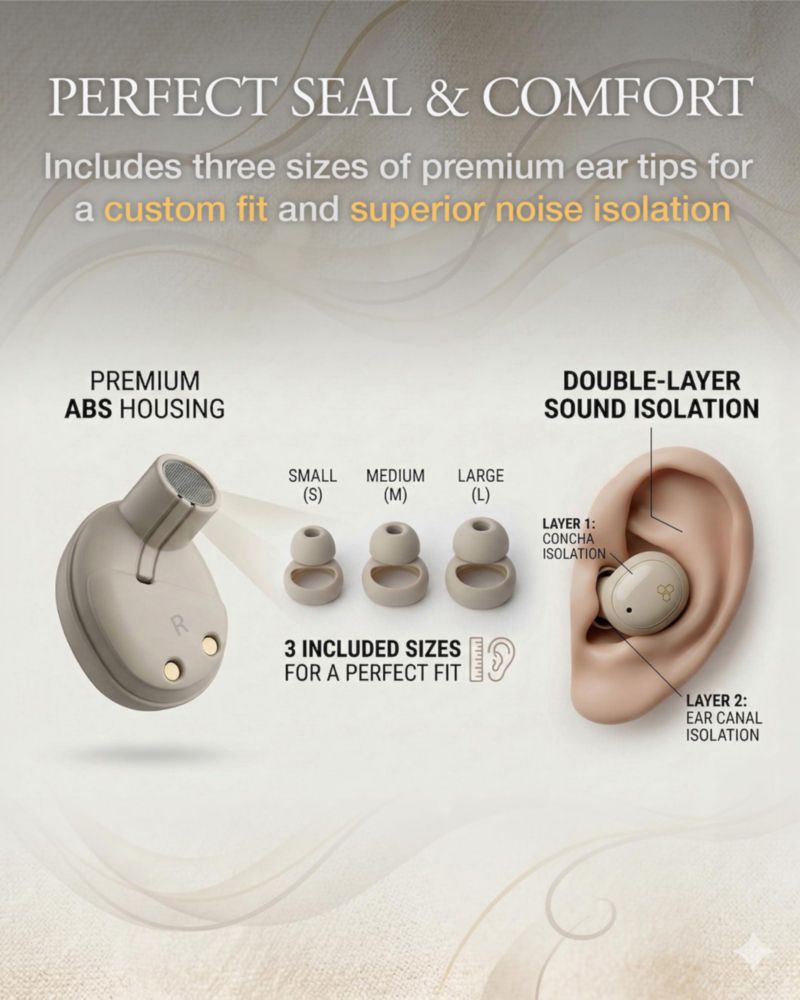 Audífonos Final ZE500 True Wireless Bluetooth color crema