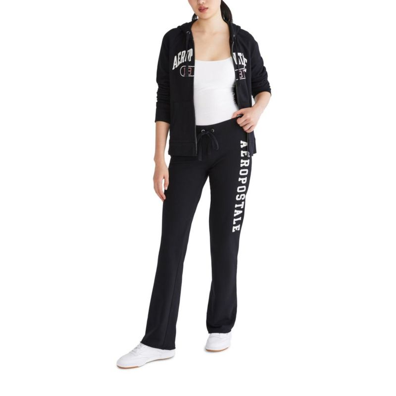 PANTALONES AEROPOSTALE Mujer Acampanados Negro Talla Grande