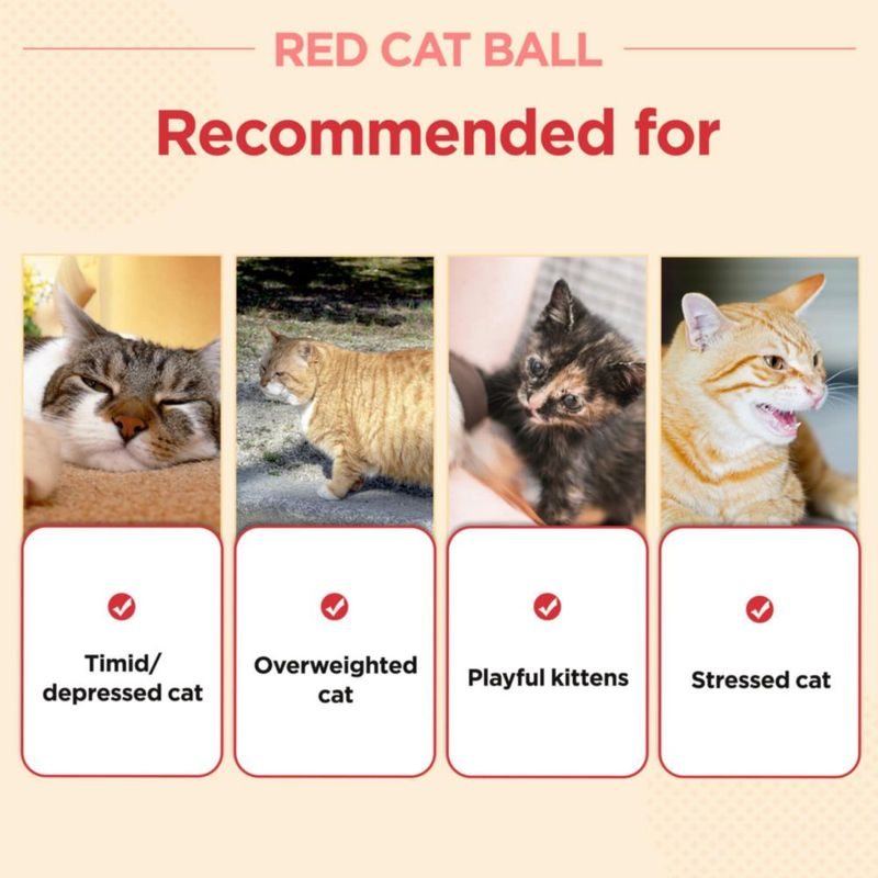 Pelota de Gato JAYU PET 7 cm Roja de Silvervine Hecha a Mano